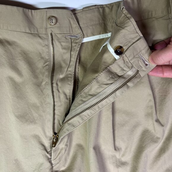 Vintage Normandy & Monroe Size 38R Tan Pleat-Front Pants Loro Piana Fabric - Picture 12 of 15